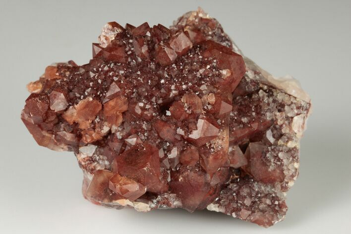 Natural Red Quartz Crystal Cluster - Morocco #190327